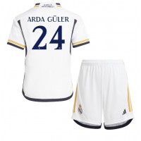 Real Madrid Arda Guler #24 Domáci Detský futbalový dres 2023-24 Krátky Rukáv (+ trenírky)